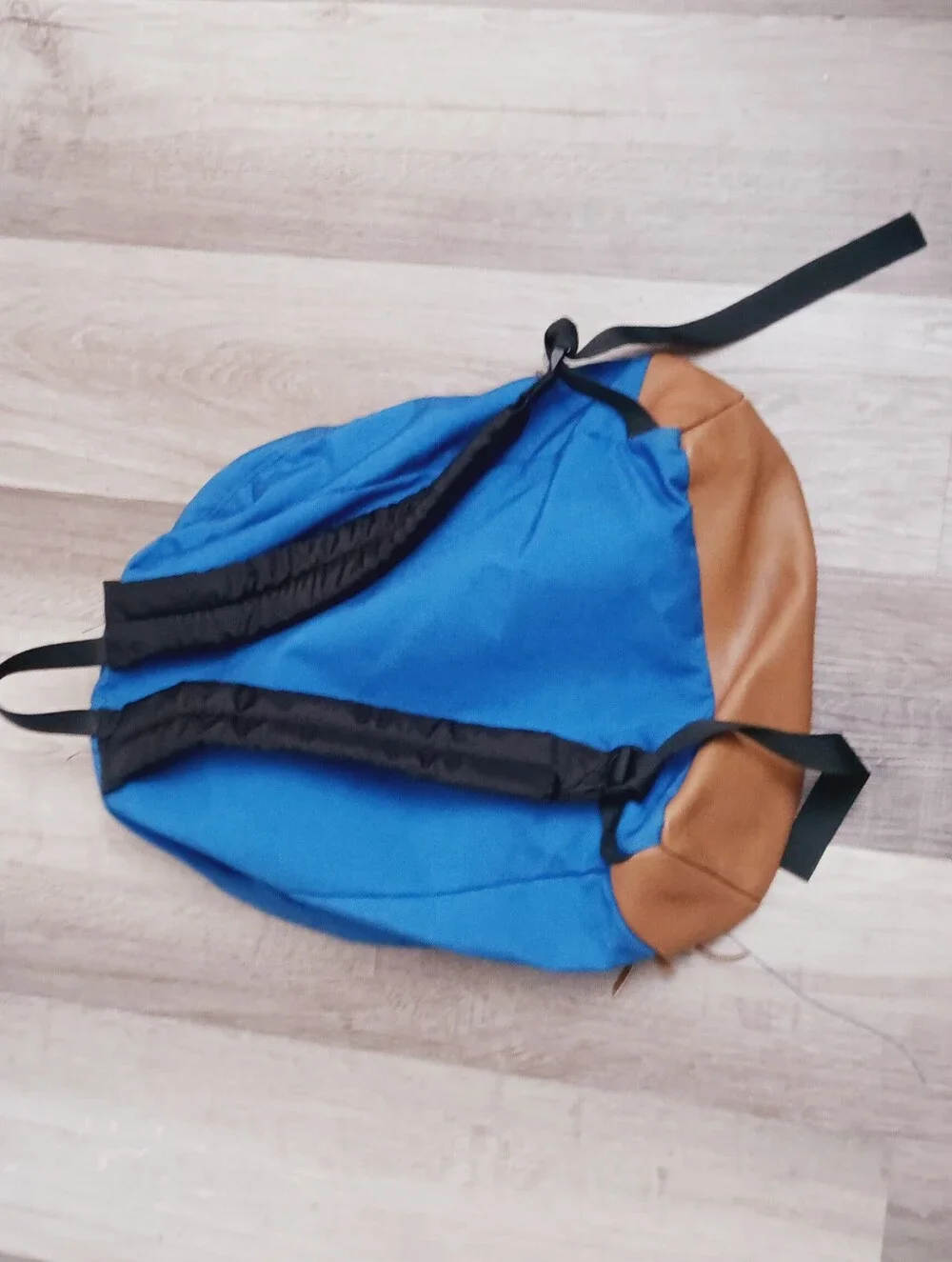Jansport Vintage 90's Royal Blue Backpack with Tan Bottom